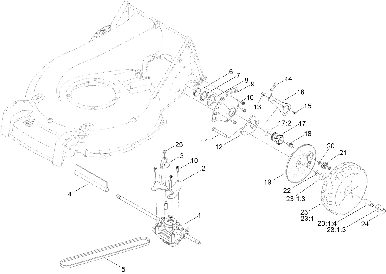 Toro 22297 21 in. Heavy Duty Mower (Serial #: 315000001 - 315999999) Parts Diagram - Image 6