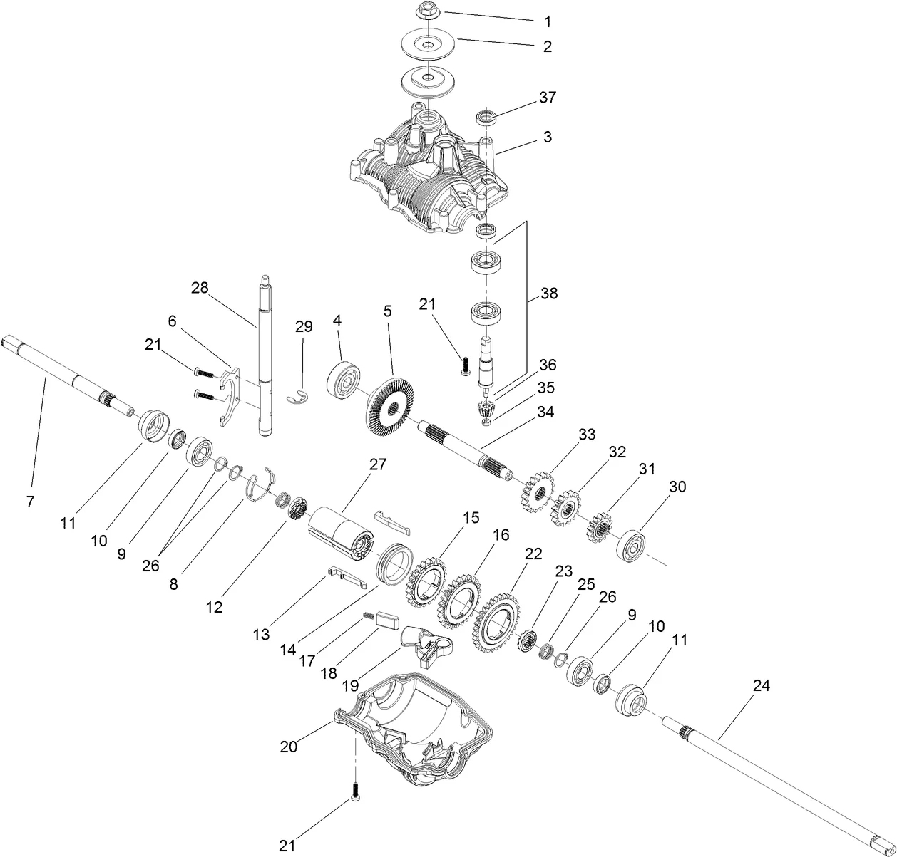Toro 22298 21 in. Heavy Duty Mower (Serial #: 315000001 - 315999999) Parts Diagram - Image 7