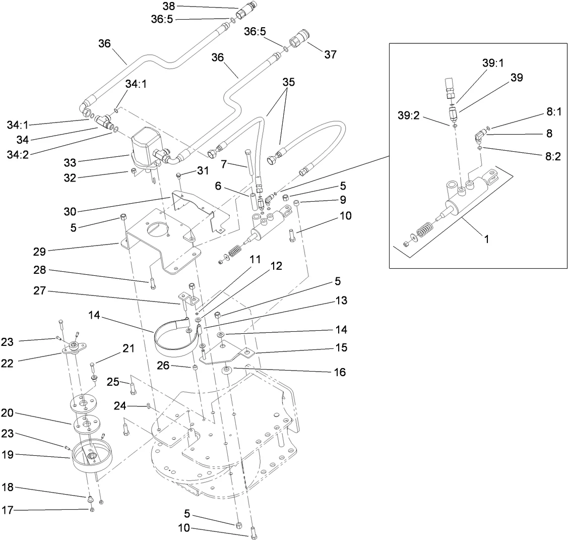 Toro 22429 Stump Grinder Attachment (Serial #: 315000001 - 315999999) Parts Diagram - Image 4